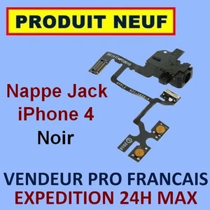 ✖ NAPPE PRISE JACK ET BOUTONS VOLUME VIBREUR POUR IPHONE 4 NOIR ✖ NEUF ENVOI 24H - Photo 1 sur 1
