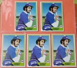 HAROLD BAINES  (5)  1981  ROOKIES  Topps #347  Chicago White Sox - Picture 1 of 13