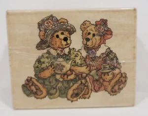 Uptown Rubber Stamp,H21029 Emma & Bailey Afternoon Tea, Holly Pond Hill, Bears - Picture 1 of 3