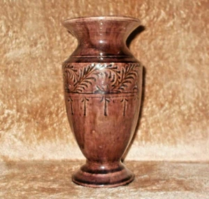 Vintage Hand made Vase Clay Ceramic USSR 7 Inches - Picture 1 of 11