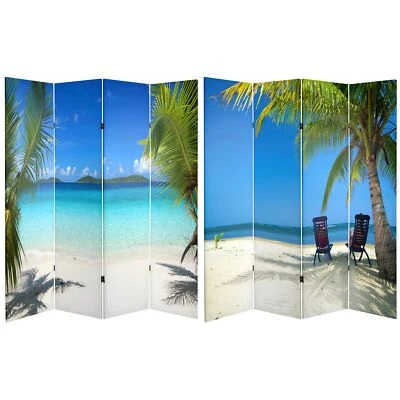 6 ft. Tall Double Sided Beach Room Divider - Image 1 of 3