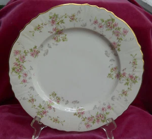 5 PLATOS DE CENA SYRACUSE CHINA STANSBURY 10 1/2"" FORMA FEDERAL FLORES ROSADAS - Imagen 1 de 3