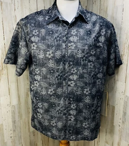 Camisa Dockers Para Hombres Talla L Estampado Floral Abotonada Hawaiana Manga Corta Cuello - Imagen 1 de 8