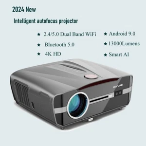 Proyector HD, enfoque automático inteligente 4K cine en casa Android 9.0,2.4/5.0 WiFi - Imagen 1 de 17