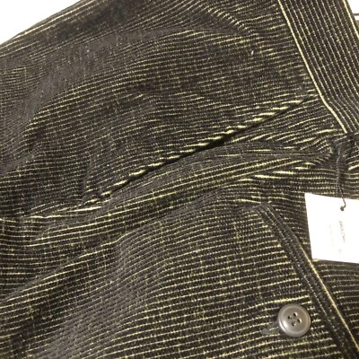 Linea Naturale Mens Black/Gold Corduroy Pants 36/38x37 Unfinished Hem - Image 1 of 4