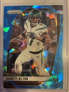 2024 Panini NFL Prizm Garrett Wilson Blue CRACKED Ice Prizm 16/99 JetS - Picture 1 of 4