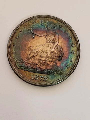 1878 S US Silver Trade Dollar - Toned Cover
