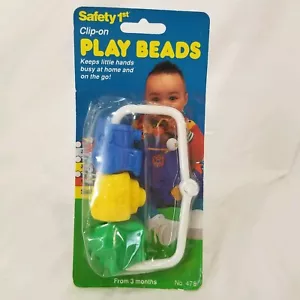 Safety 1st Play Beads Clip On 3 Monate 1994 Zug Boot Flugzeug Neu aus altem Lagerbestand einige Pkg Schäden - Bild 1 von 9