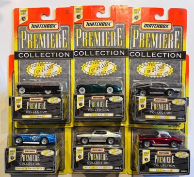 Matchbox Premiere Collection World Class #3 6 PC COMPLETE SET  TBIRD GTO CHEVY - Image 1 of 4