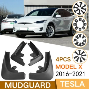 Tesla Model X 2016-2021 aletas de barro protectores contra salpicaduras accesorios guardabarros 4 piezas/juego - Imagen 1 de 8