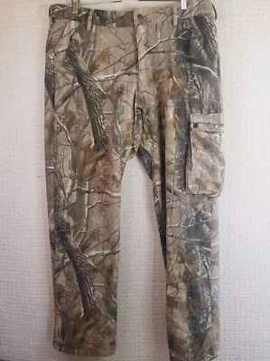 Cabela's Pants Mens 38x34 Realtree Ap Camo Cargo Fleece Legacy Windshear Hunt  - Image 1 of 4