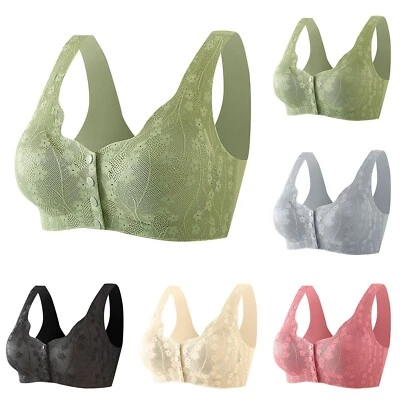 Daisy Bra For Women Comfortable Convenient Front Close Button Cotton Bras For - Image 1 of 4