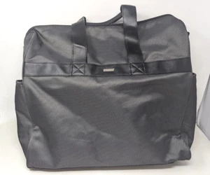 Vintage Giorgio Armani Parfums Large Gray Travel Gym Duffel Bag Weekender - Picture 1 of 9