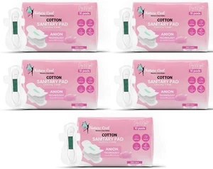 Nature Cool Women Anion Cotton Sanitary Pad Heavy Flow Comfortable, Towel 50 PCS - Picture 1 of 6