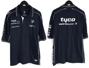Men's BMW Tyco Polo Shirt Navy Dark Blue Short Sleeve Shirt Size XL - Picture 1 of 13