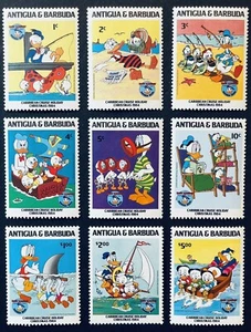 ANTIGUA 1984 DONALD DUCK 50TH ANNIV & CHRISTMAS DISNEY STAMPS SCUBA DIVER MNH - Picture 1 of 1