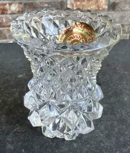 Porta stuzzicadenti cristallo piombo vintage 2,5" taglio ananas made in Germany - Foto 1 di 6