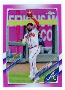 Topps Chrome 2021 - Marcell Ozuna Pink Parallel #202 - Atlanta Braves NM  - Bild 1 von 2