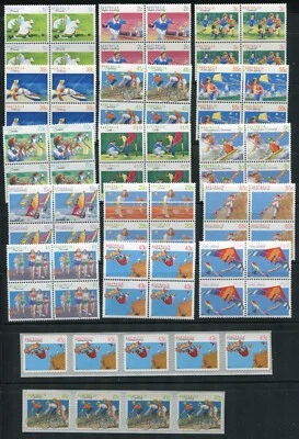 Bloques y tiras de estampillas deportivas Australia 1106-1120, 1185-86 MNH Foto 1 de 4