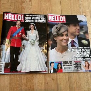 Hello Magazine Royal Lot 2 William Kate Wedding Royalty Monarchy - Imagen 1 de 11