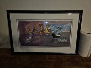 Signierte Stimmen Jane & Wilma "A Mothers Work" Ladies Of Flintstones & Jetsons Cel - Bild 1 von 10