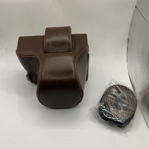 Canon BAG For Canon EOS M50 - M5 Brown Leather Case in Mint Condition - Picture 1 of 6