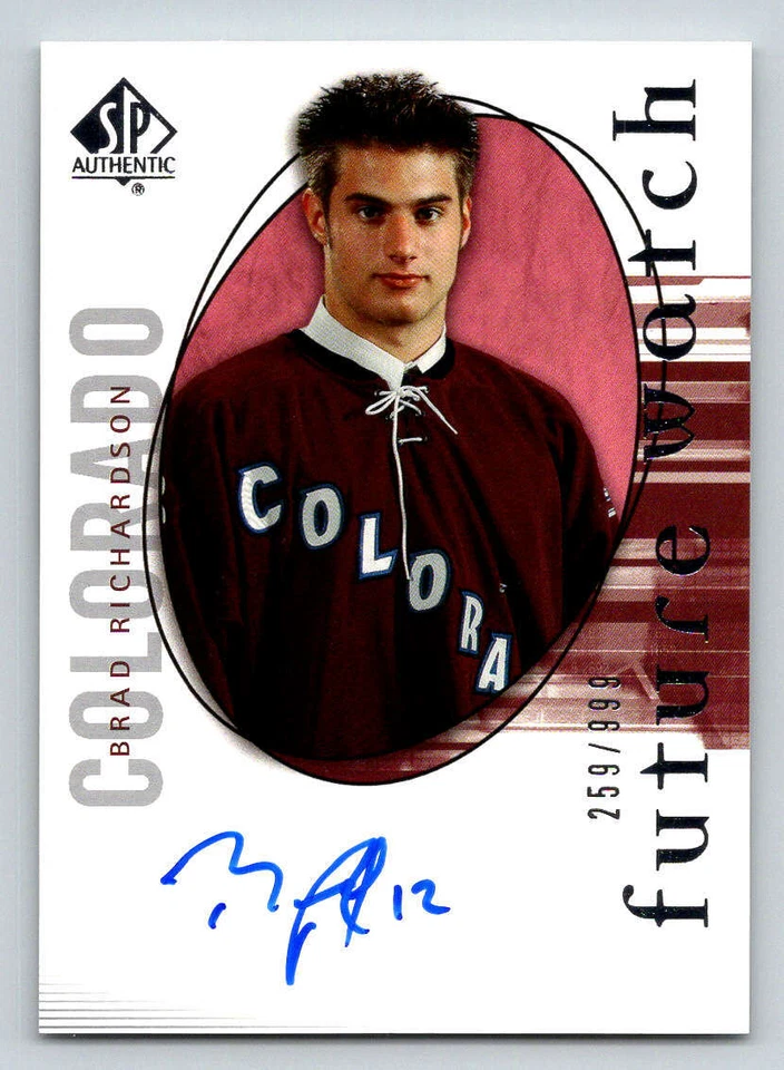 2005-06 SP Authentic #211 Brad Richardson AU RC 999 (ref 175562) - Image 1 of 2