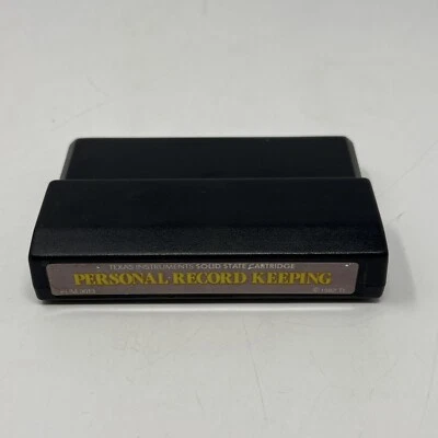 1982 Texas Instruments Personal Record Keeping Computer Cartridge TI/99 Software - Image 1 of 4