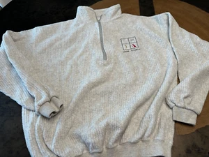 DOOR COUNTY BESTICKTES GOLF LEUCHTTURM 1/2 REISSVERSCHLUSS GERIPPTES SWEATSHIRT GR. L - Bild 1 von 5
