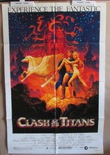 CLASH OF THE TITANS~1 SHEET~ORIGINAL~MOVIE POSTER~1981~HARRY HAMLIN