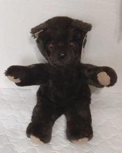 Vtg 80s Green Trading Snoring Sleeping Teddy Bear 18" Plush Brown Works - Picture 1 of 9