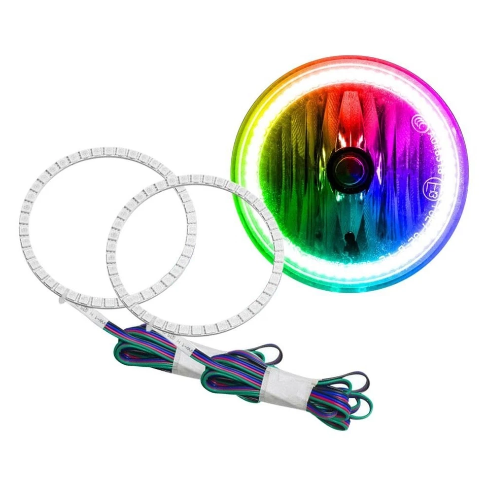 LED Fog Lights Halo Ring Lights ColorSHIFT For 1998-2003 Dodge Durango Foto 1 de 4