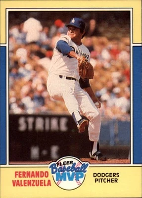 1988 Fleer Baseball MVP's Trading Card #40 Fernando Valenzuela  - Image 1 of 2