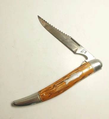 Vintage Imperial Hammer Brand USA Folding Lock Fishing Fillet Knife Tackle Box - Image 1 of 4