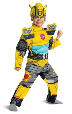 Traje de Disfraz Transformers Bumblebee Muscle para Niños Pequeños 2T Foto 1 de 4