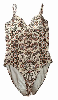 Maiô feminino Tory Burch Hicks Garden peça única floral tamanho pequeno - Imagem 1 de 4