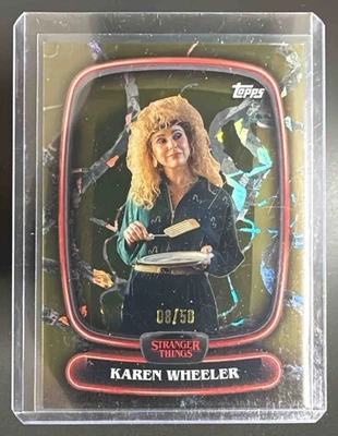 Topps High Tek Stranger Things Karen Wheeler Hawkins 2025/50 #18 Foto 1 de 2