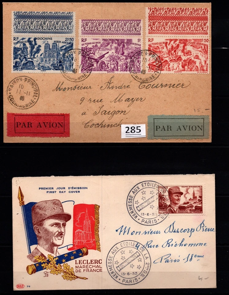 & INDOCHINA - 2 CUBIERTAS - FRANCIA - PERSONAJES FAMOSOS - BANDERAS Foto 1 de 1