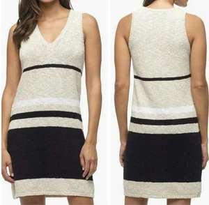 JAMES PERSE Cotton Linen Stripe Knit Sweater Tank Dress Sz XL (4 James Sizing) - Picture 1 of 13