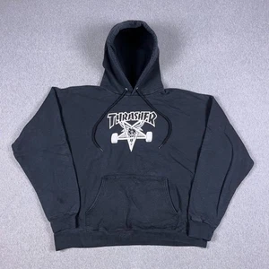 Thrasher Hoodie Mens Large Skategoat Pentagram Sk8 Goat Black Boxy Fit - Picture 1 of 9