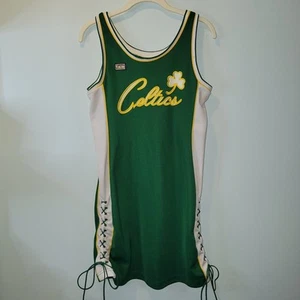 Vintage BOSTON CELTICS Hardwood Classics Retro Mini Jersey Dress NBA WOMEN'S Med - Picture 1 of 9