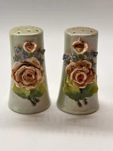 Vintage Sammlerstück Glanzware Made In Germany Blumen Salz & Pfefferstreuer - Bild 1 von 15
