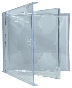 10 STANDARD Clear Double CD Jewel Case - Picture 1 of 4