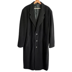 Il Telaio Mens Black Cashmere Wool Coat Size 42R Black Luxury Business Old Money - Picture 1 of 13