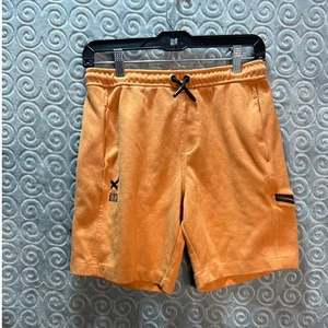 ZARA Boys Orange Athletic Sweat Shorts Size 13-14 Cm Elastic Waist Drawstring - Picture 1 of 6