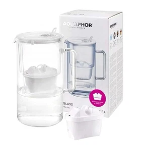 AQUAPHOR Glas-Wasserfilter mit Filterkartusche MAXFOR+. Bis zu 200 L. Kapazität. - Bild 1 von 5