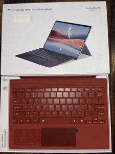 NEW Wireless Keyboard Red Backlit Cover Magnetic Microsoft Surface Pro 4/5/6/7 - Picture 1 of 12