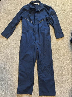 Walls Master Made Coveralls Men’s 44 Regular Navy Blue Workwear Long Sleeve USA - Image 1 of 4