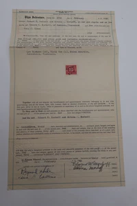 VINTAGE 1940 WARRANTY DEED EDWARD & ALTONA MORHOFF - Picture 1 of 4