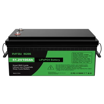 DATOUBOSS 5120wh 48V 100Ah Lithium Batterie LiFePO4 Akku BMS Solaranlage Solar Wohnmobil